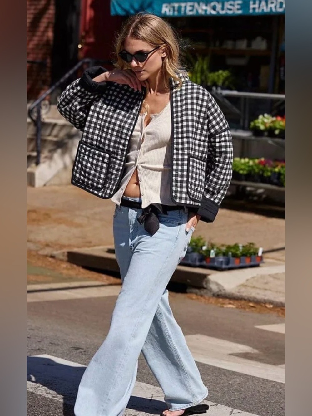 Free People Chloe Jacket In Charcoal Combo